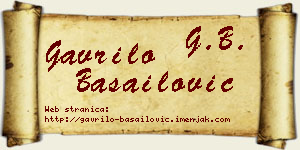 Gavrilo Basailović vizit kartica